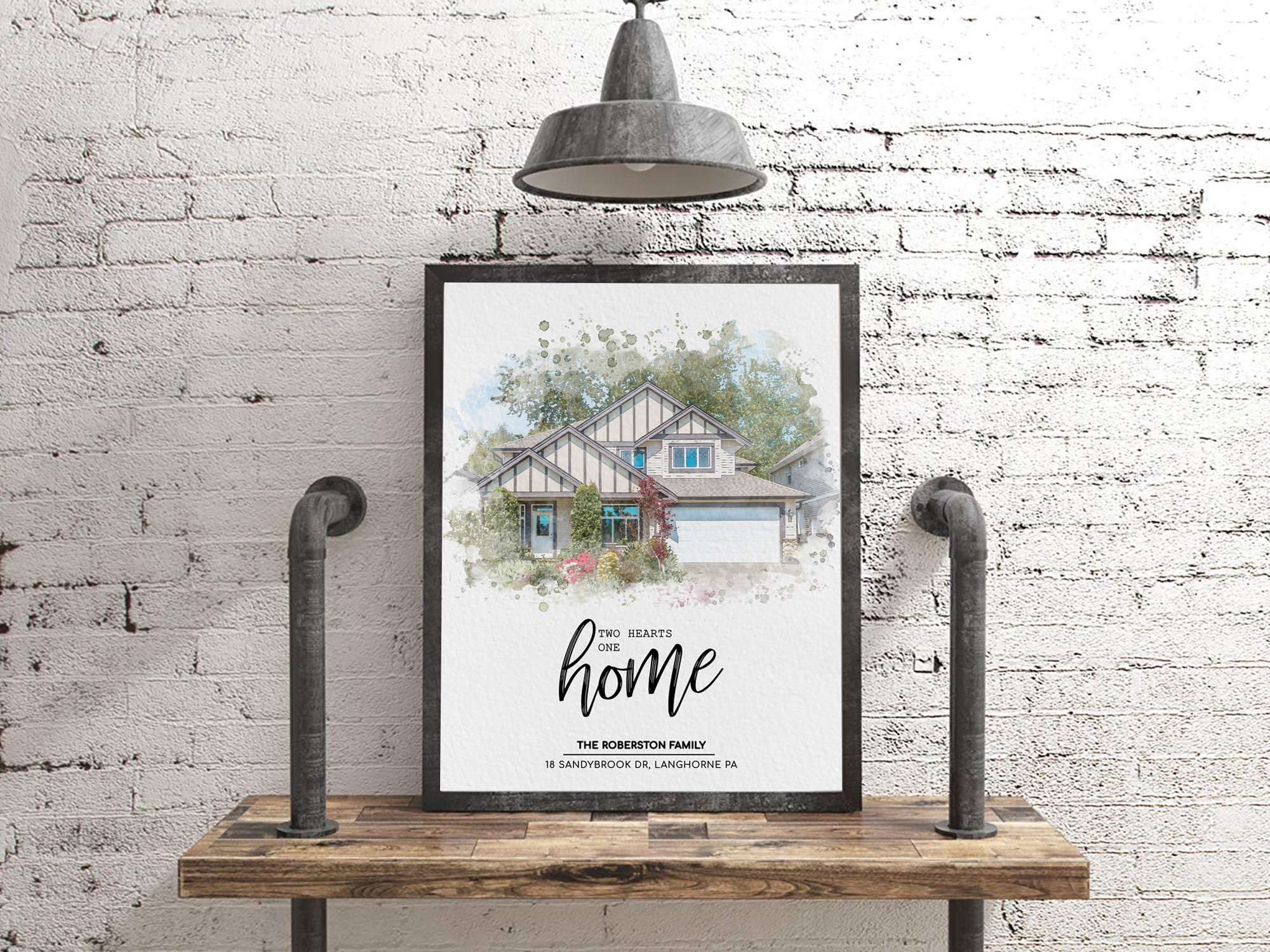 Custom House Portrait Housewarming Gift First Home Gift Home Home ...