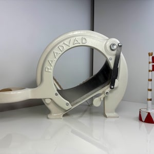 Radvaad White Bread slicer. Danish Bread Cutter. Vintage Scandinavian Mid Century Modern.