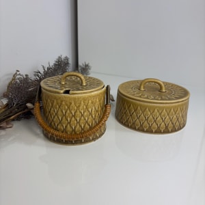 Set of Two Quistgaard Relief Bowls! - Kronjyden and Nissen - For sugar, Jam or Maybe small Sweets - Danish Mid Century Modern - IHQ - 1960s