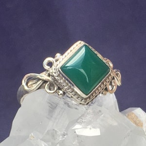 Genuine Green Onyx Stackable Ring