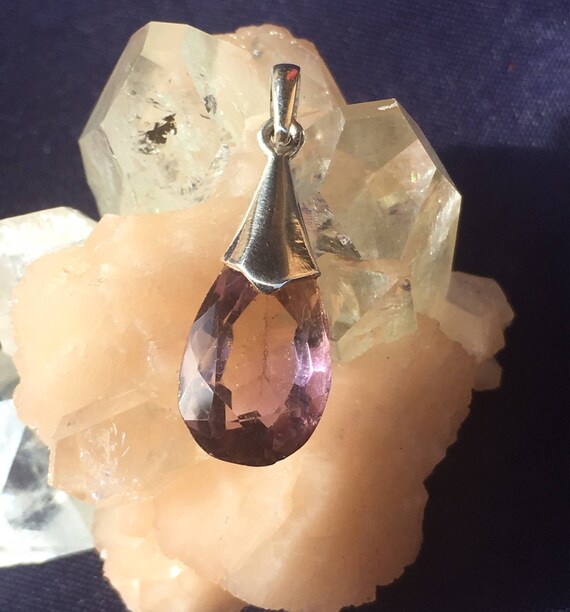 Natural Ametrine 92.5 Silver Custom Pendant 23mm x 11mm