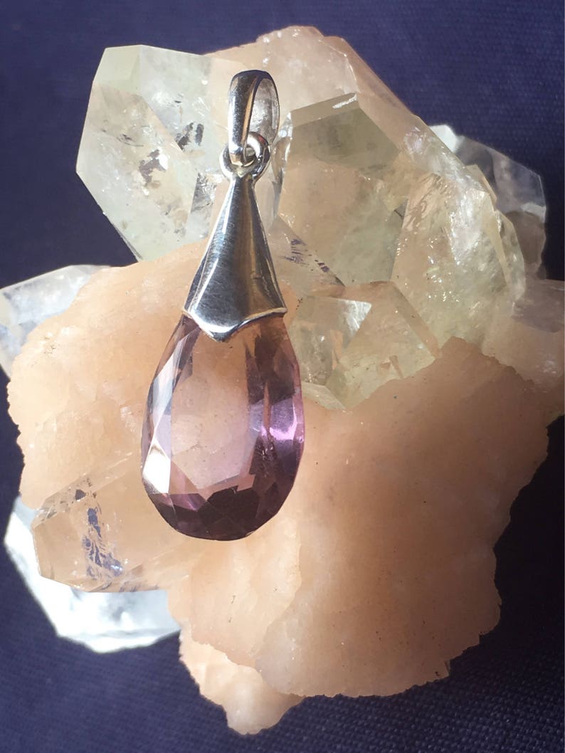 Natural Ametrine 92.5 Silver Custom Pendant 23mm x 11mm