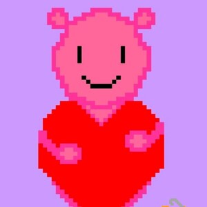 Pixel crochet pattern: Snuggie with a big hart made by Mriek image 1