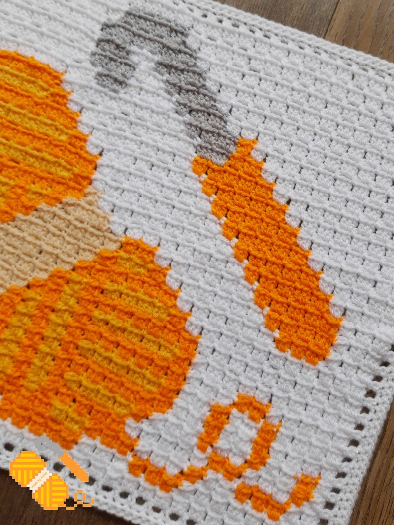 Dutch crochet pattern: Ball of yarn with crochet hook for pixel crochet logo made by Mriek image 4