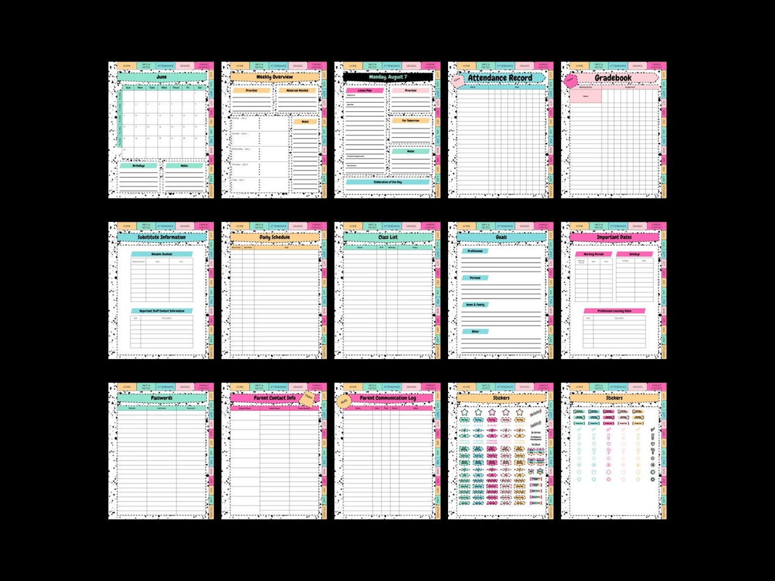 Digital Lesson Planner for Teachers 20232024 Google Slides Etsy