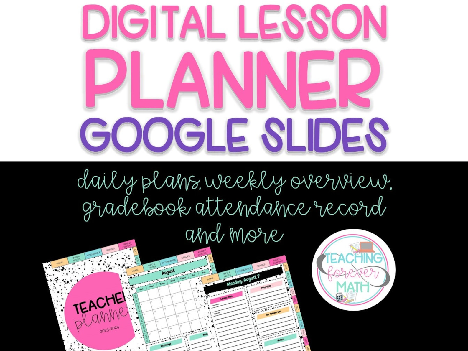 Digital Lesson Planner for Teachers 20232024 Google Slides Etsy