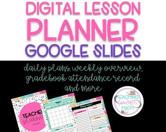 Digital Lesson Planner for Teachers 2023-2024 Google Slides
