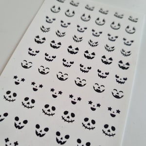 GK Nails | Halloween | Nail Decals | Pumpkin Face decals | Nail Art | DIY Nail Art |Halloween Nail Art