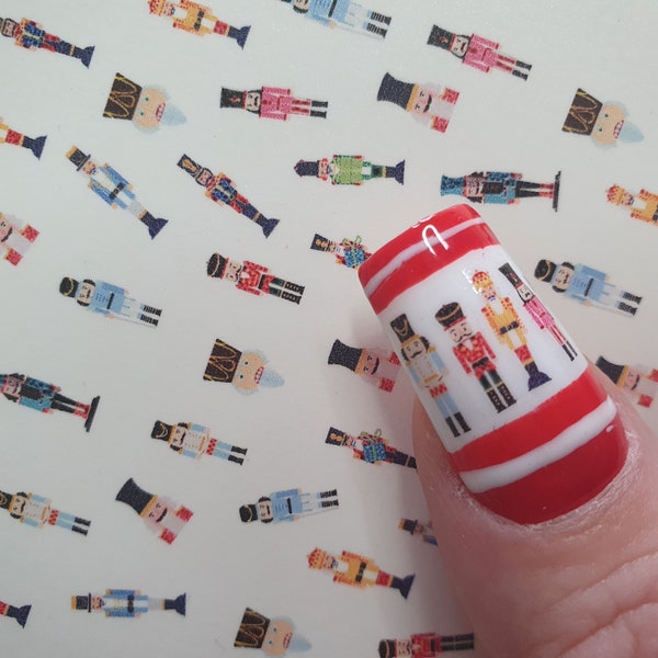 Weihnachten | Nussknacker Soldat | Nagelabziehbilder | Wasserschiebefolie Nailart