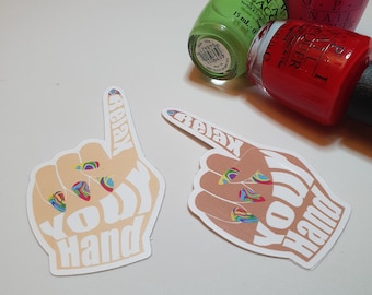 GK Nails | Stickers | Relax your Hand | Nail Tech Stickers | Nails | Stationary