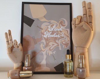 Nail Tech Art | Send Nudes | Wall Art | Digital Prints | Salon Decor