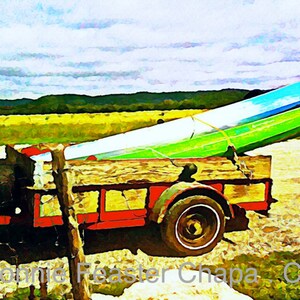 Gicleeprint kajaktrailer Texas River Art Limited Edition