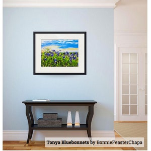 Tonya's Sunset Bluebonnets Texas Hill Country Blue Bonnet Blue State Wildflower Flower Texas Wall Art Giclee Print image 5