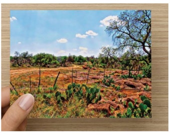 Note Cards Blank Set of 8 Dirt Road Texas Hill Country Landscape Art Thank You Card Greeting Card Stationery