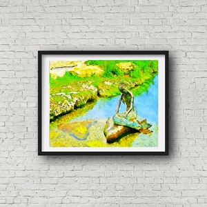 Mermaid Sirena of Salado Creek Giclee Texas Wall Art Giclee Print