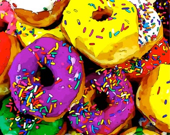 Donut Sprinkles Note Cards, Blank Inside (Set of 8)