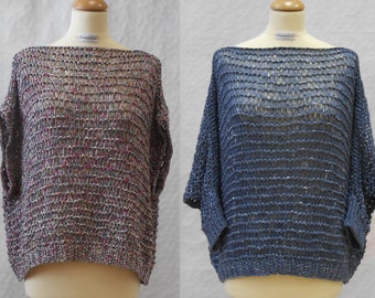 Knitting PDF Pattern T-shirt Tee Sweater BatwingYear Round