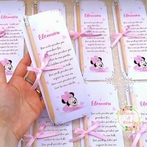 Tijdelijke aanduiding met potlood, tijdelijke aanduiding voor de doop, tijdelijke aanduiding voor de geboorte, bladwijzer met potlood, geboortesouvenir, gunstlabel, doop, geboorte