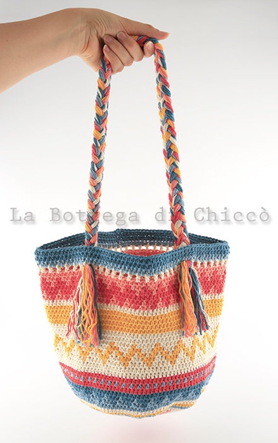 Borsa in cotone fatta a uncinetto borsa estiva fatta a mano | Etsy Italia