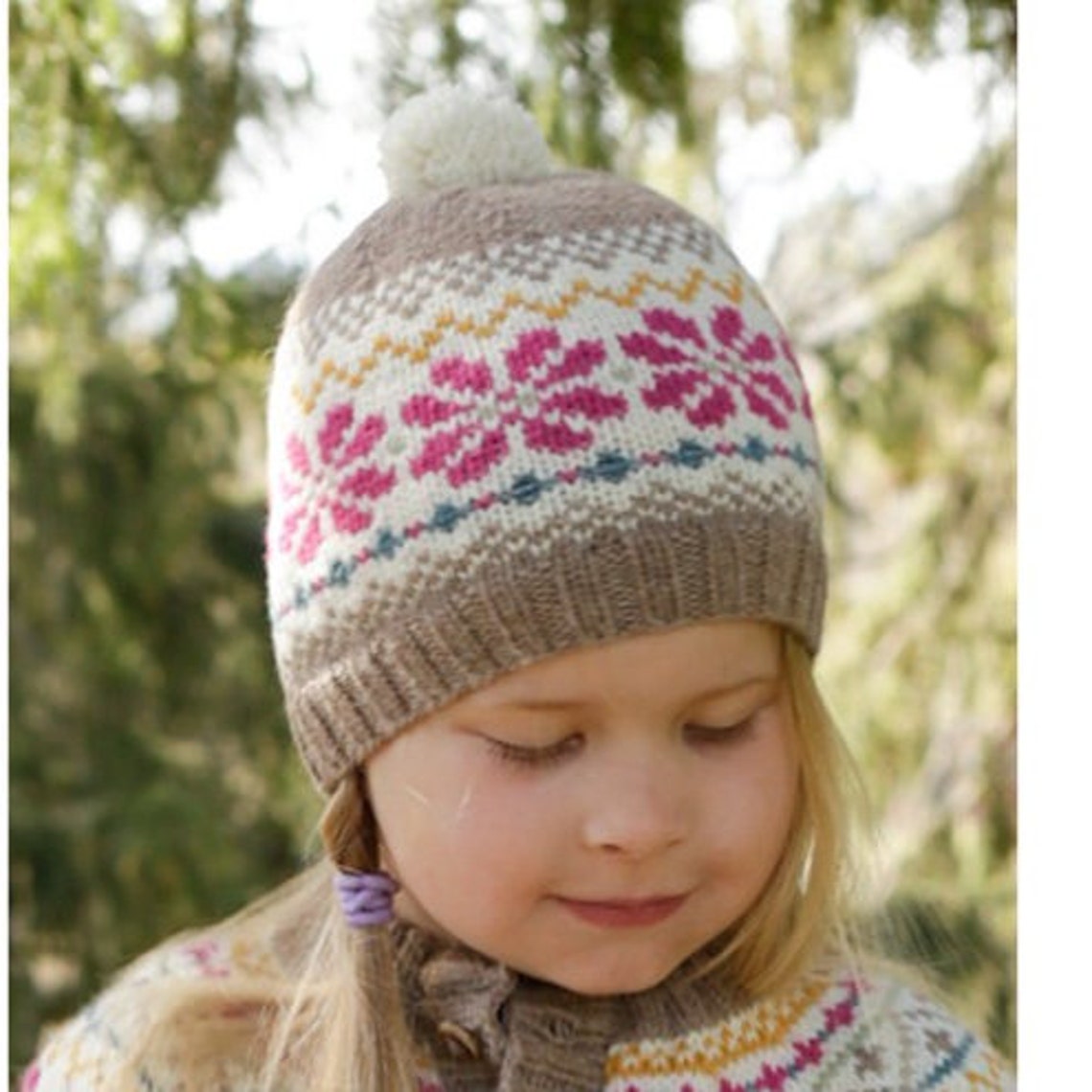 Girls Nordic Sweater and Hat Girls Fair Isle Nordic Sweater Etsy