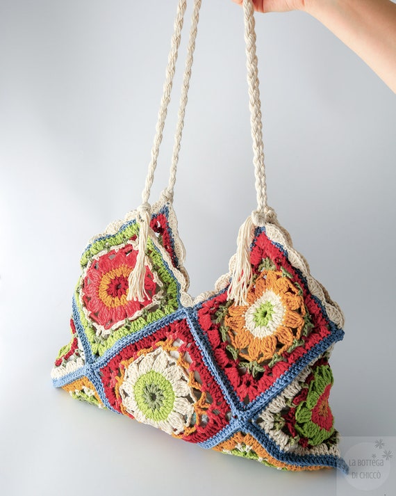 Crochet shopping shop bag