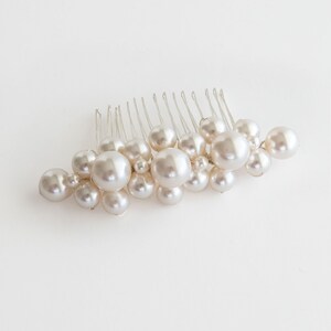 Bridal comb and Pearl wedding headpiece. Bridal headpiece for weddings. Pearl bridal headpiece and wedding headpiece for brides PALLAS image 10