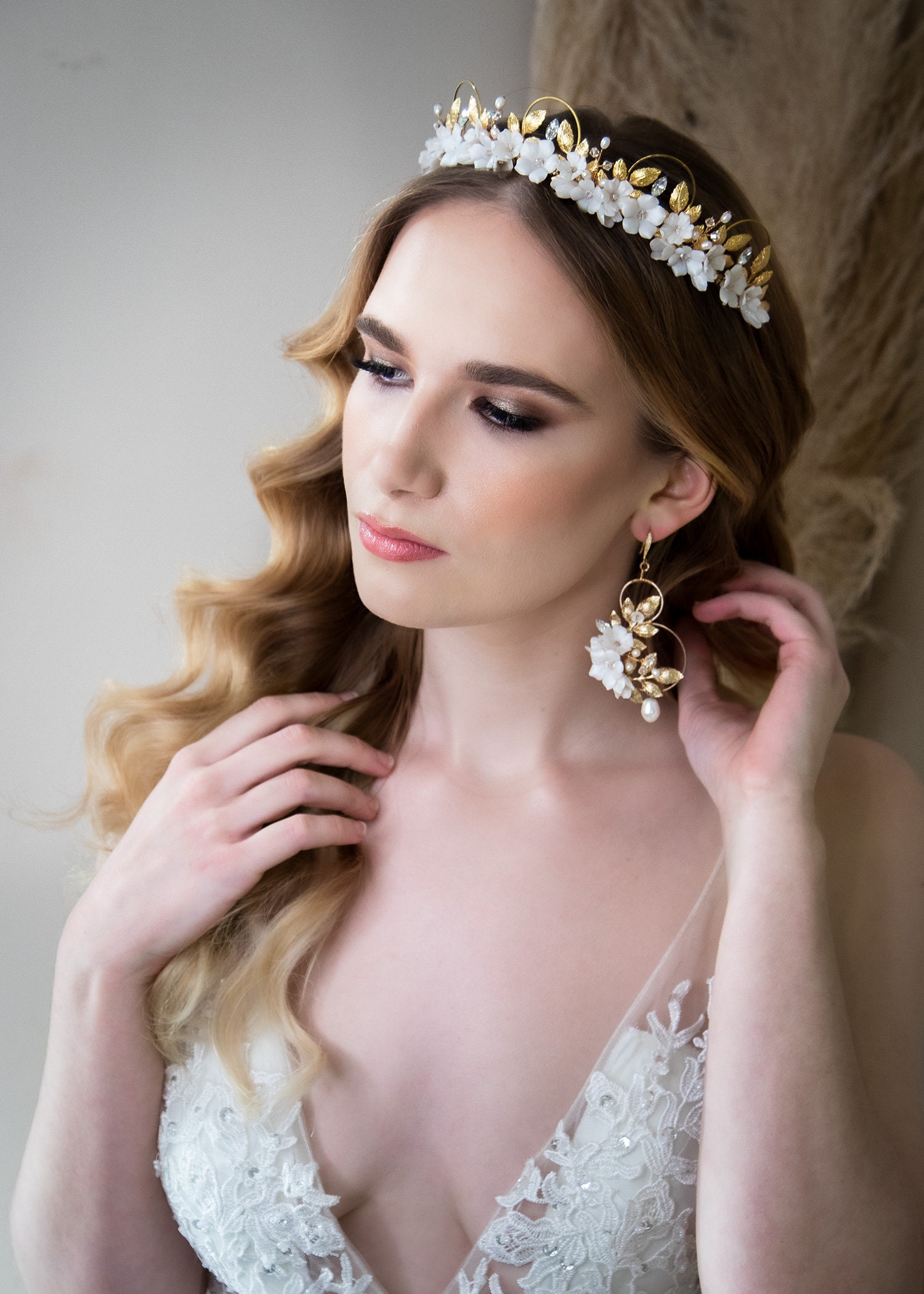 Bridal Earrings and Floral Earrings for a Brides. Wedding Etsy UK