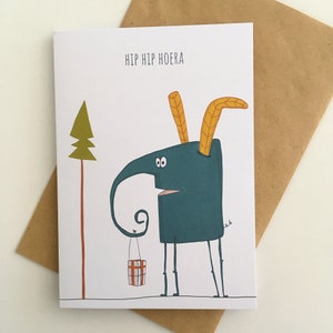 Postal "Hip hip hooray"