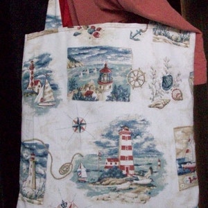 Tote bag in stile nautico.  Utilizzarlo per i libri di scuola, shopping, una borsa o che cosa mai voglia.