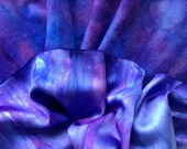 Blueberry Splash - Luxurious Wool or Silk Fabric yardage