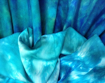 Swirling Sea DUET Hand Dyed Wool and Silk
