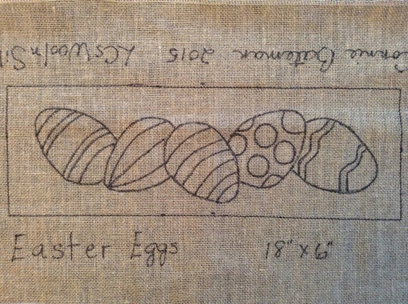 Easter Eggs Rug Hooking Pattern 18 x 6 Etsy