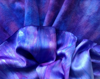 Blueberry Splash DUET Hand Dyed Wool and Silk