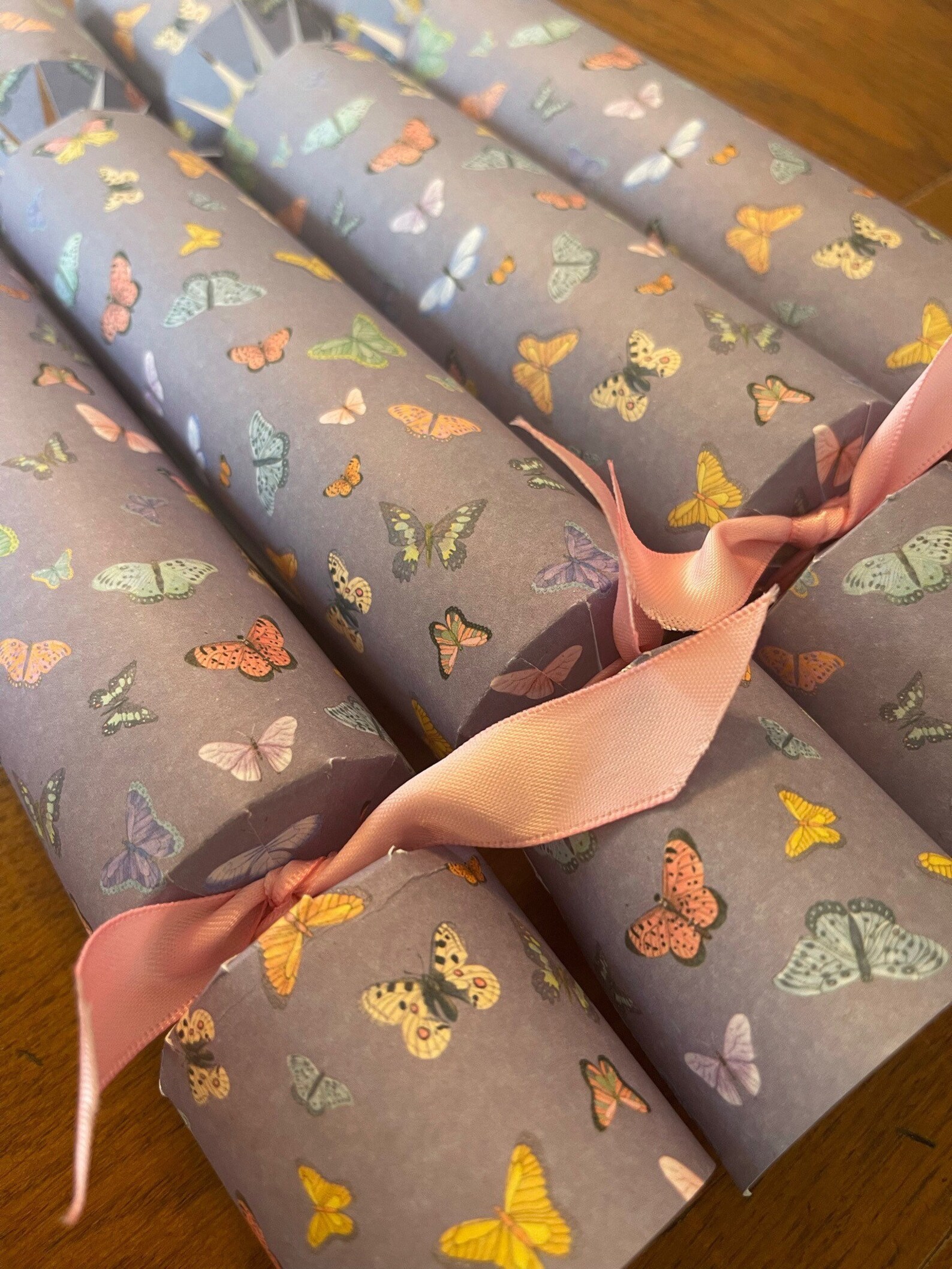 Butterfly crackers lilac background with multi color Etsy