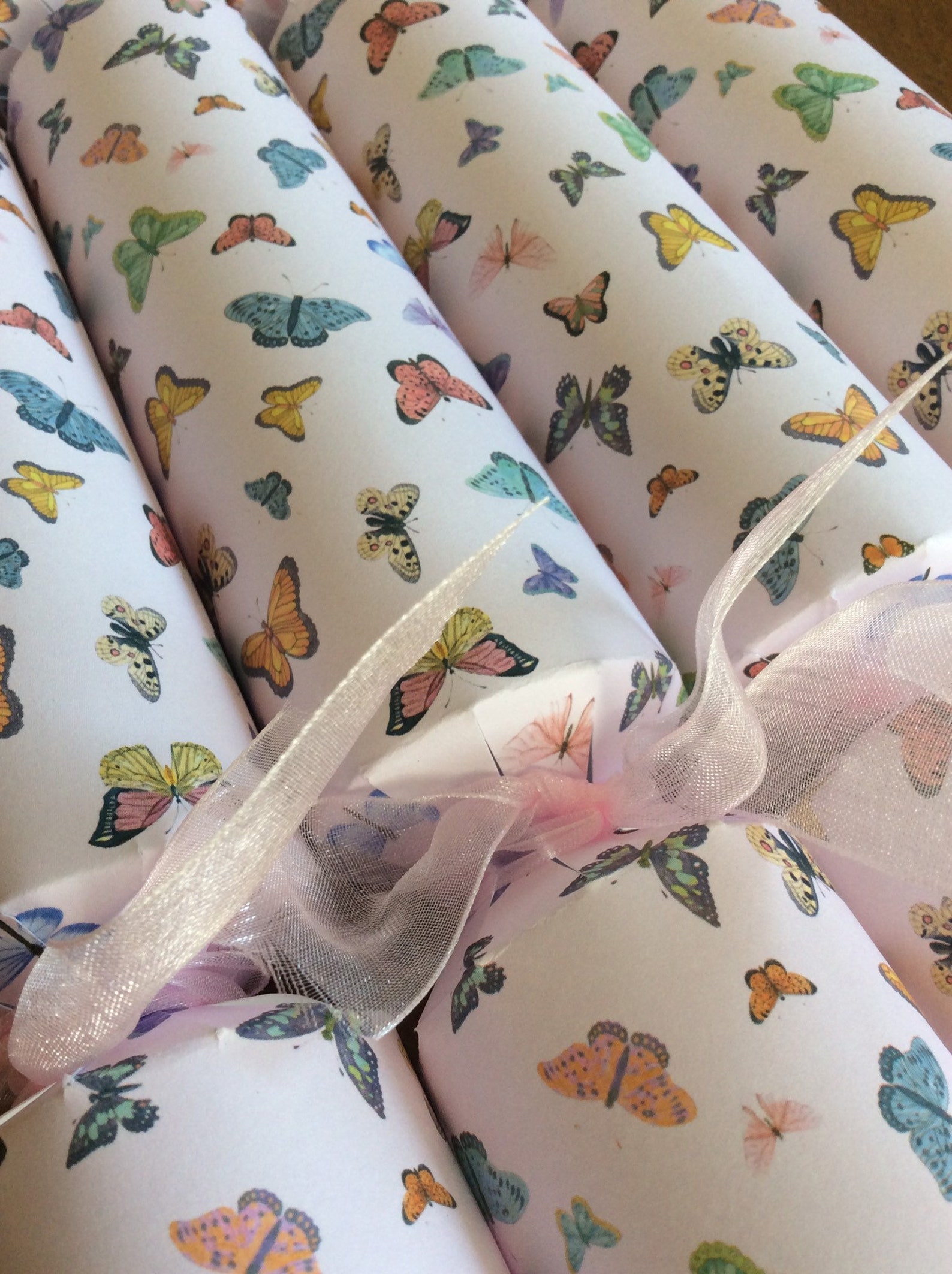 Butterfly Crackers With Light Pink Ribbon Party Popper Etsy