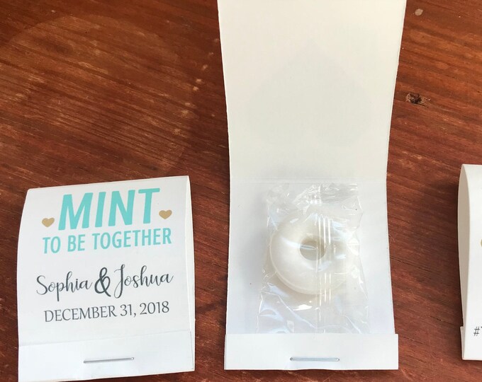 Personalized Mint to Be Wedding Favors for Guests. Matchbook Mint ...