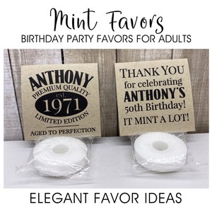 Vintage Aged to Perfection Party Favor for Adult Birthday. 30th 40th 50th 60th 70th 80th Birthday Mint. Thank you favors. mtw_VintageBday