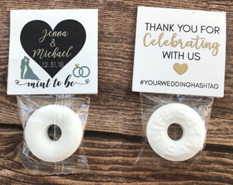 Wedding Favors Personalized Mint To Be Tags Wedding Favors Etsy