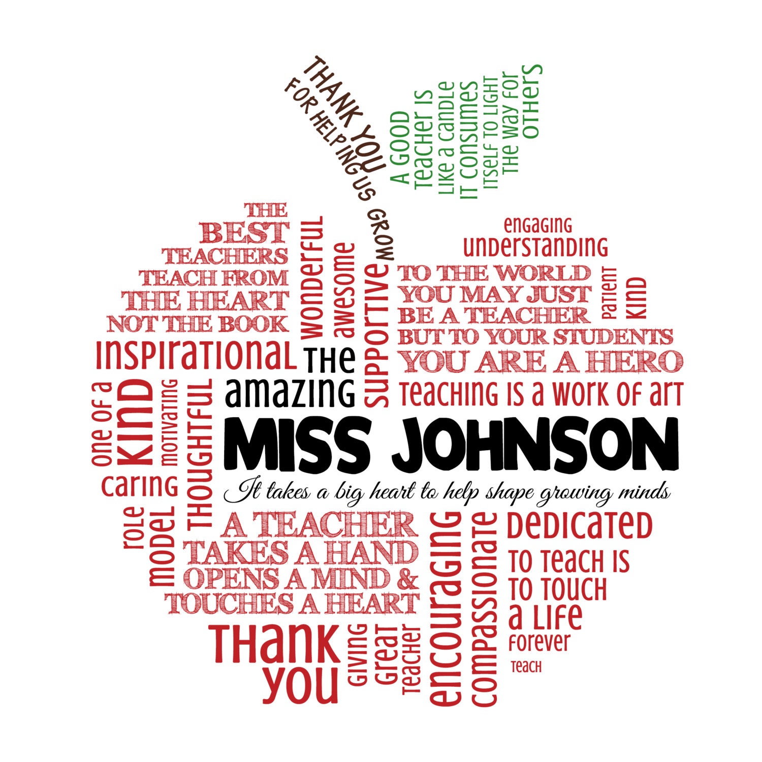 Teacher Appreciation Word Art Digital Image DIY Etsy