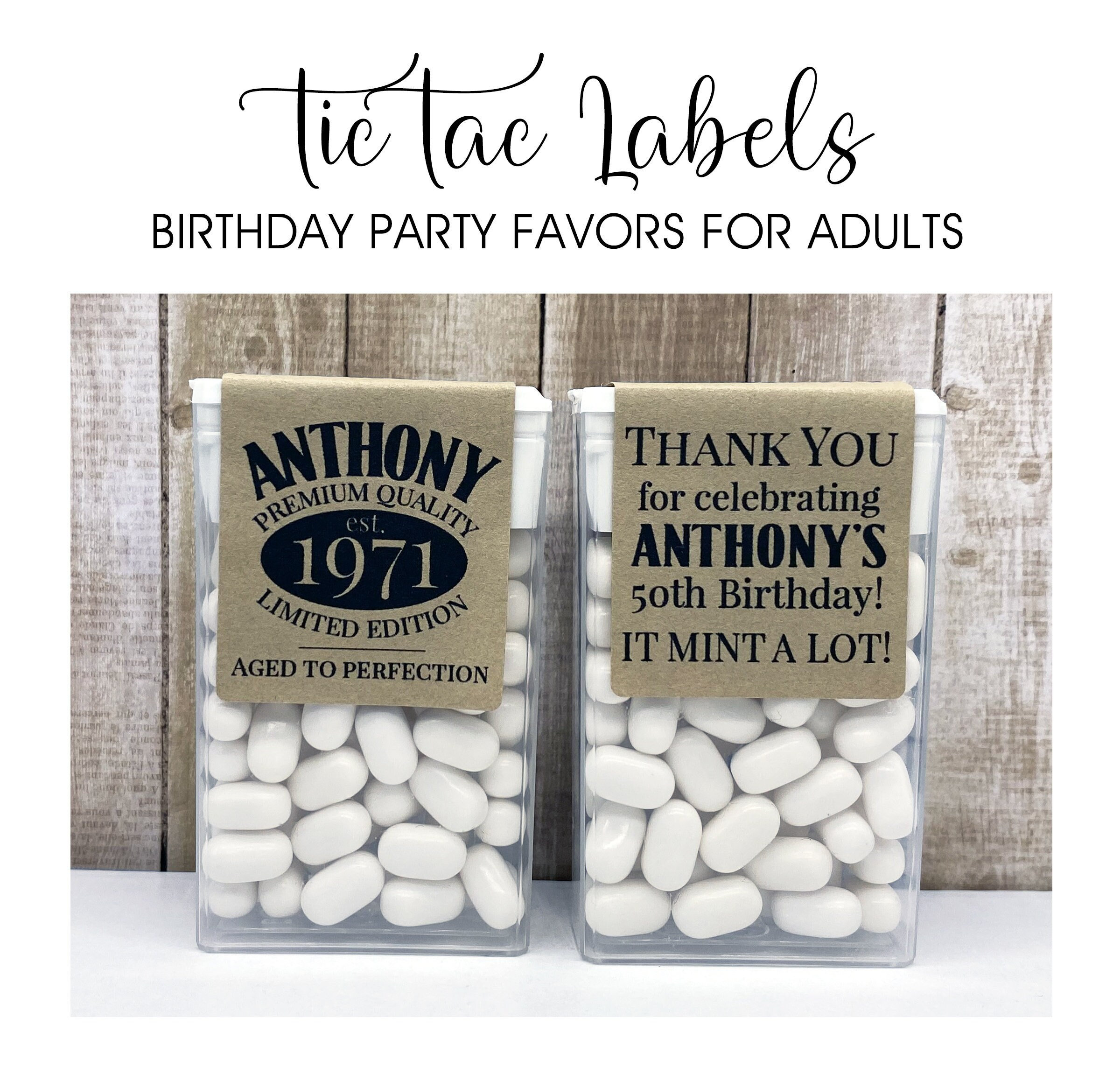 Birthday Party Favors for Adults, Personalized Adult Birthday Party Favors