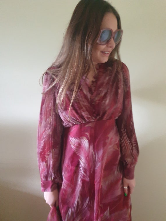 Retro maxi dress 70s boho retro long dress 1970s h