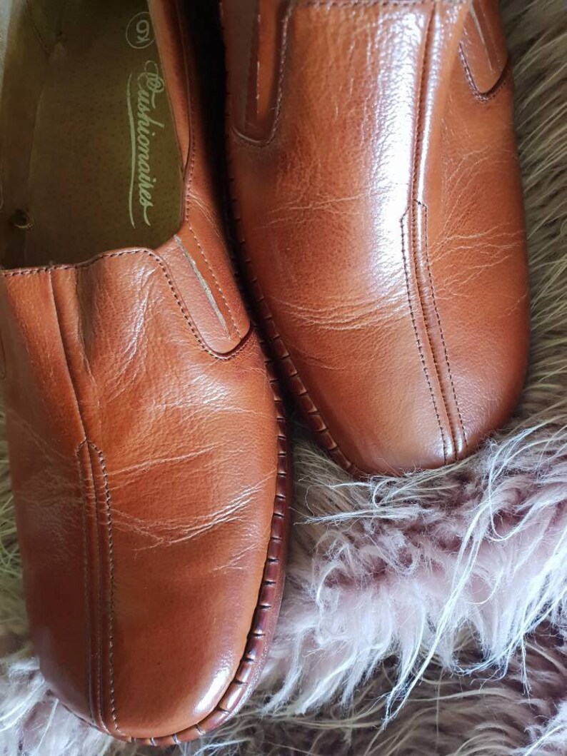 Leather shoes boho leather shoes retro leather shoes brown leather shoes,Woodstock brown leather shoes,leather flats sz9 leather shoes.