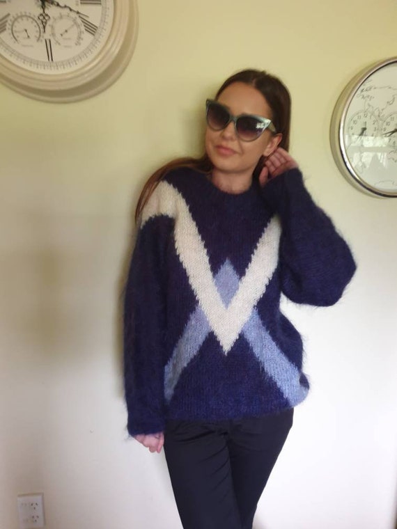 Mohair sweater kiwi wool sweater retro sweater boh