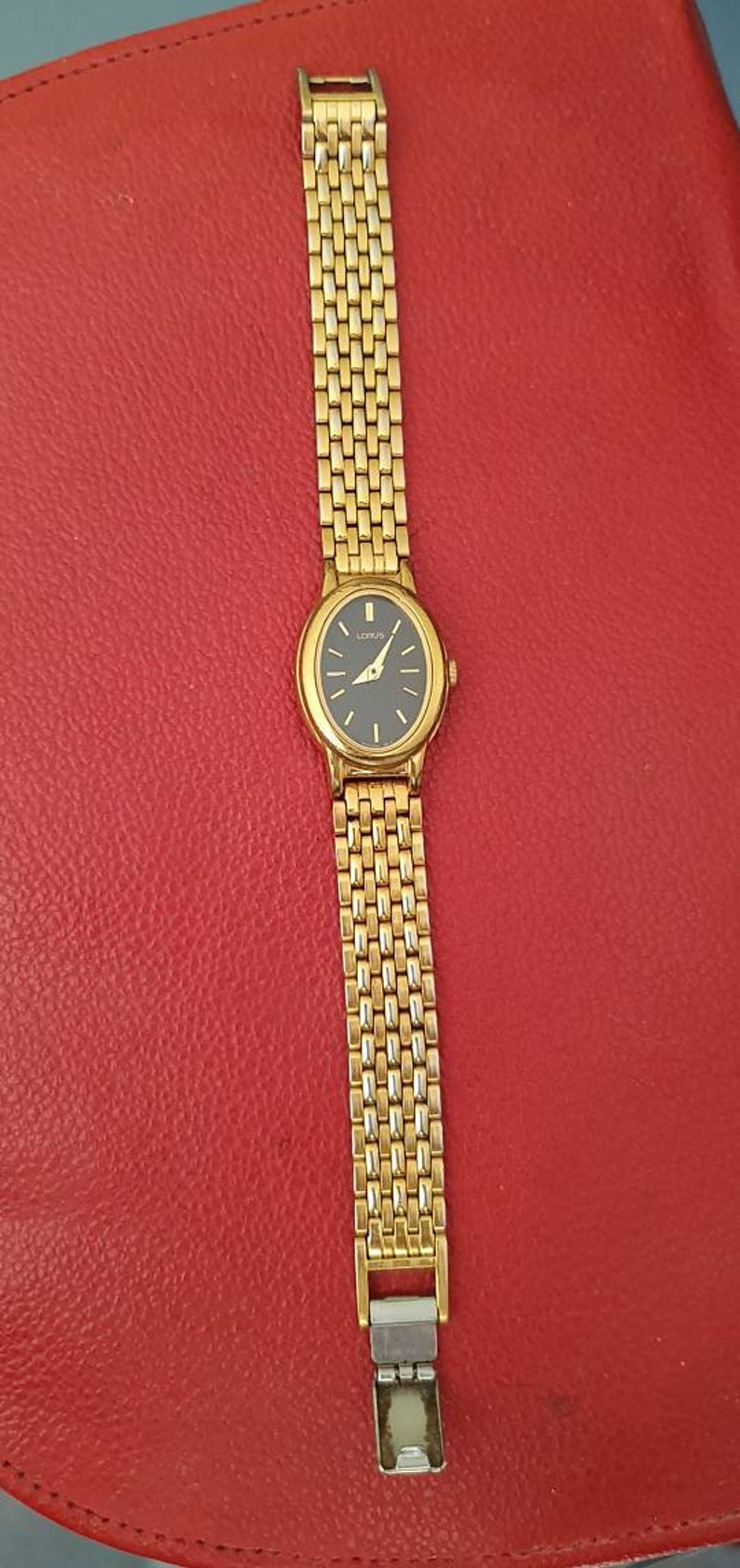 Lorus gold wrist watch vintage watch retro ladies watch Etsy