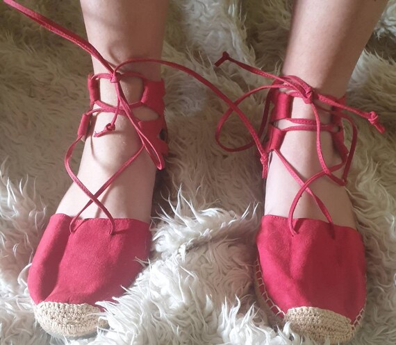 summer shoes red wedges red sandals red 
