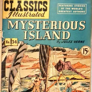 Vintage Classics Illustrated Comic Book Jules Verne's Mysterious Island HRN 78