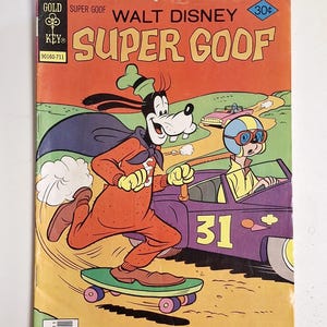 Gold Key Comics Walt Disney&#39;s Super Goof # 44 November 1977 Goofy Vintage Comic Book