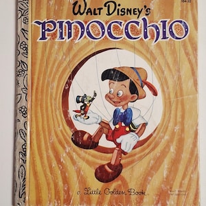 Vintage Little Golden Book Walt Disney&#39;s Pinocchio 104-32 1981