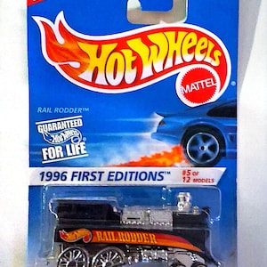 Vintage Hot Wheels Diecast Car 1996 First Editions Rail Rodder Carded