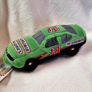 Vintage NASCAR Beanie Racer #18 Interstate Batteries Bobby Labonte Plush Race Car